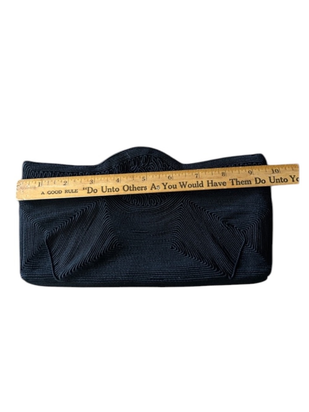 Vintage Black Art Deco CORDE Clutch - Picture 4 of 8